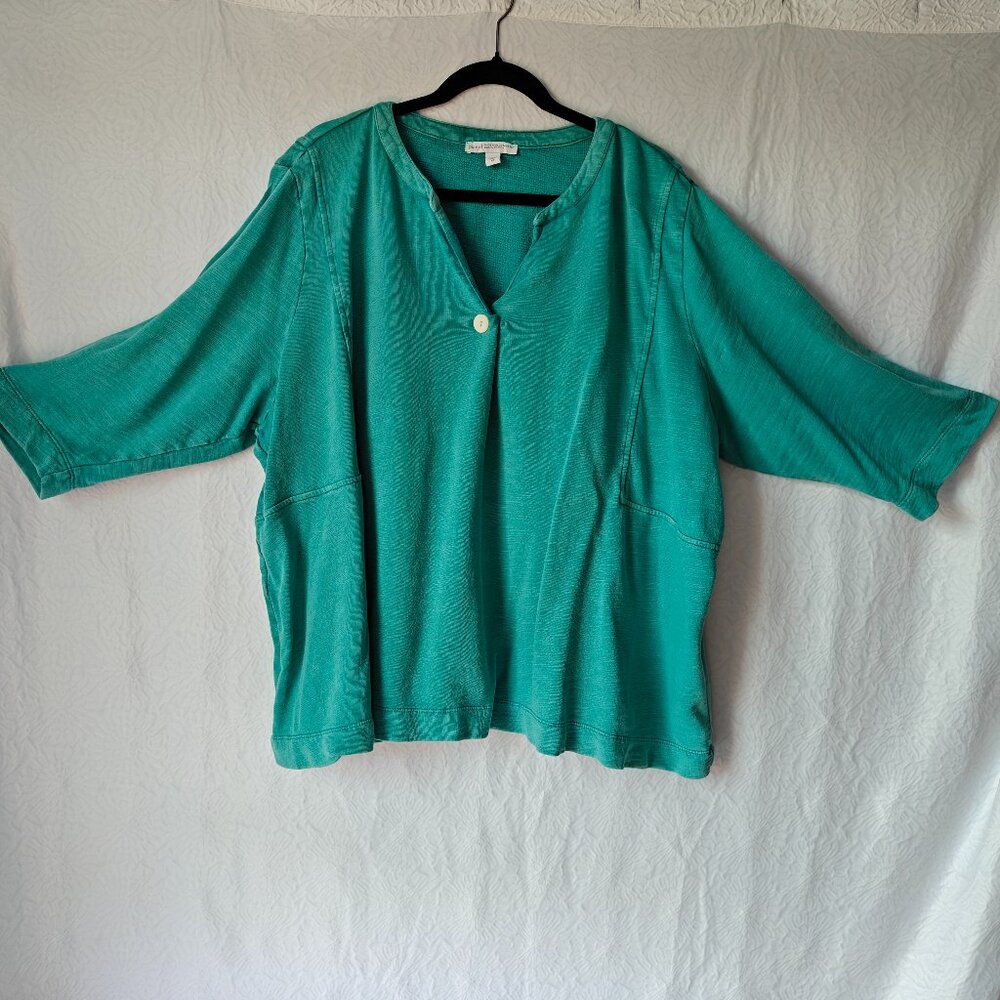 PURE JILL J. Jill French Terry Cotton Top Lagenlook Plus 4X